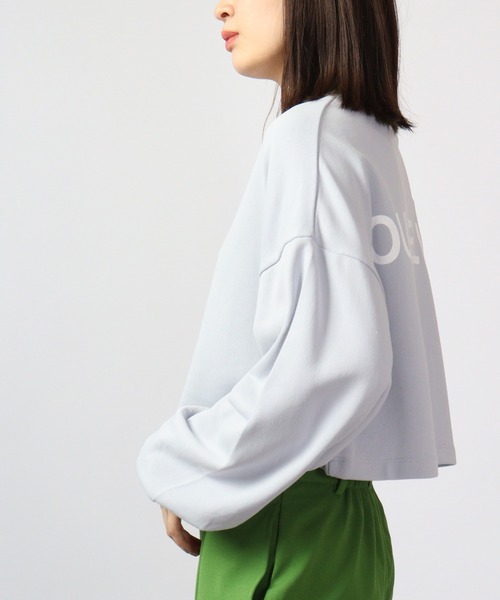 spiritoso(スピリトーゾ)の「spiritoso ラバープリントショートスウェット(スウェット・レディース・イエロー/ラベンダー/ホワイト・F)」の10枚目の写真
