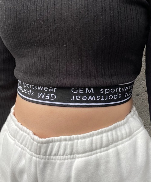 CIAOPANIC（チャオパニック）の「【GEM】ロゴゴムクロップドロンT/カップ付き（Tシャツ/カットソー・レディース・ブラック/ネイビー/イエロー・FREE）」の17枚目の写真