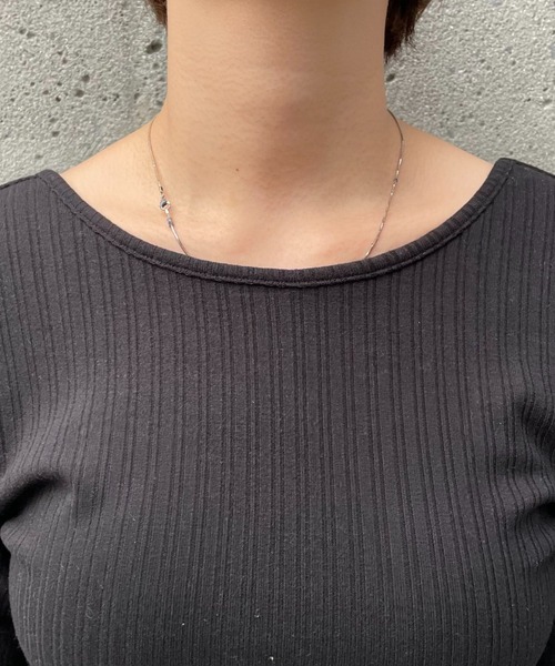 CIAOPANIC（チャオパニック）の「【GEM】ロゴゴムクロップドロンT/カップ付き（Tシャツ/カットソー・レディース・ブラック/ネイビー/イエロー・FREE）」の16枚目の写真