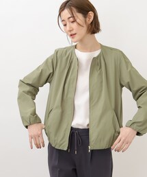 grove | ラフ!きれいに!タックデザインノーカラーブルゾン(ノーカラージャケット)