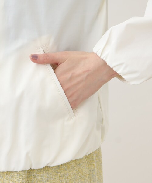 grove（グローブ）の「◆ラフ！きれいに！タックデザインノーカラーブルゾン（ノーカラージャケット・レディース・ブラック/カーキ/アイボリー・01/04/03/02/05）」の14枚目の写真