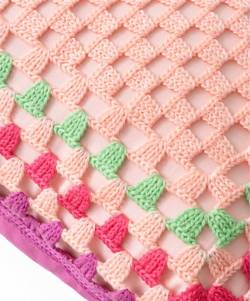 Casselini（キャセリーニ）の「Casselini HOME(キャセリーニ ホーム)クロシェクッションカバー（クッション/クッションカバー・レディース・ブラック/ネイビー/ピンク/オレンジ・FREE）」の16枚目の写真