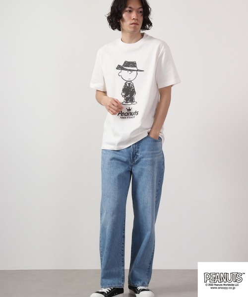 PEANUTS(ピーナッツ)の「PEANUTS スーツイラストプリント ピグメント加工 半袖Tシャツ(Tシャツ/カットソー・レディース・ホワイト系/ホワイト系1/ホワイト/アイボリー系/アイボリー系1/アイボリー・LL/4L/3L/M/S/L)」の11枚目の写真