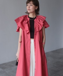 HERENCIA | アシンメトリー フリルカラー マルチウェイ ワンピース ドレス(ドレス)