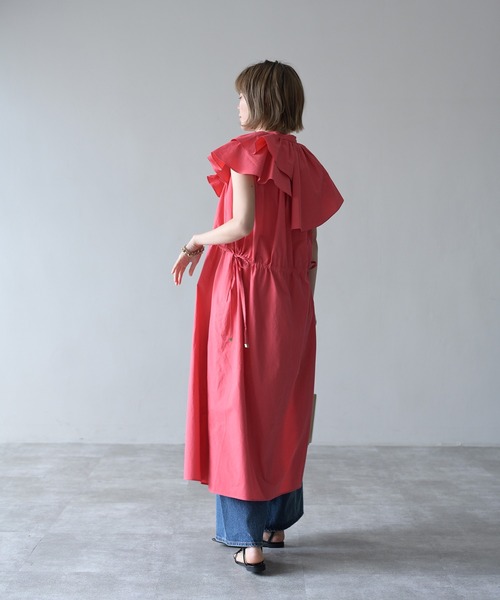 HERENCIA(ヘレンチア)の「アシンメトリー フリルカラー マルチウェイ ワンピース ドレス(ドレス・レディース・レッド/ブラック/ブルー・FREE)」の12枚目の写真