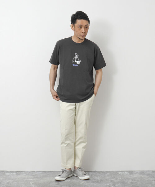 BARNS OUTFITTERS（バーンズアウトフィッターズ）の「【BARNS OUTFITTERS/バーンズアウトフィッターズ】別注プリントTシャツ Chillin（Tシャツ/カットソー・メンズ・ブラック/ホワイト/ベビーピンク/グレイッシュベージュ・M/L/S）」の16枚目の写真