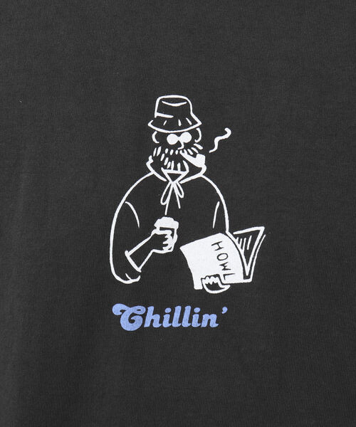 BARNS OUTFITTERS（バーンズアウトフィッターズ）の「【BARNS OUTFITTERS/バーンズアウトフィッターズ】別注プリントTシャツ Chillin（Tシャツ/カットソー・メンズ・ブラック/ホワイト/ベビーピンク/グレイッシュベージュ・M/L/S）」の17枚目の写真