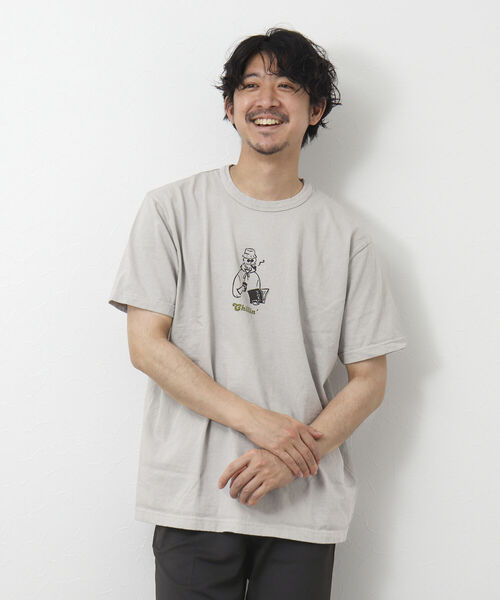 BARNS OUTFITTERS（バーンズアウトフィッターズ）の「【BARNS OUTFITTERS/バーンズアウトフィッターズ】別注プリントTシャツ Chillin（Tシャツ/カットソー・メンズ・ブラック/ホワイト/ベビーピンク/グレイッシュベージュ・M/L/S）」の19枚目の写真