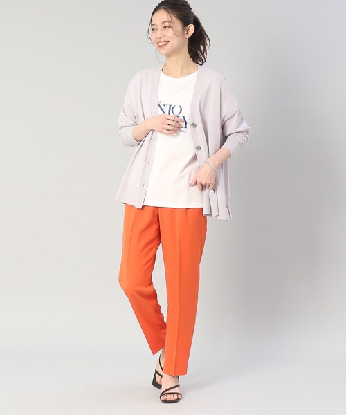 UNTITLED（アンタイトル）の「◆◆【さらっと羽織れる／ゆったり】Vネック ワイドシルエットカーディガン（カーディガン/ボレロ・レディース・ピンク系/ホワイト系3/ブラック/サンドベージュ/グレー系/ライトブルー/ダークブラウン・48/44/02/04/00）」の11枚目の写真