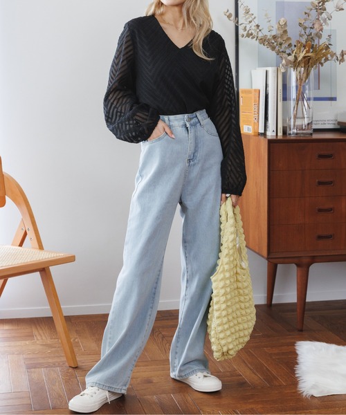 kirakiraShop（キラキラショップ）の「ハイウエスト ストレート