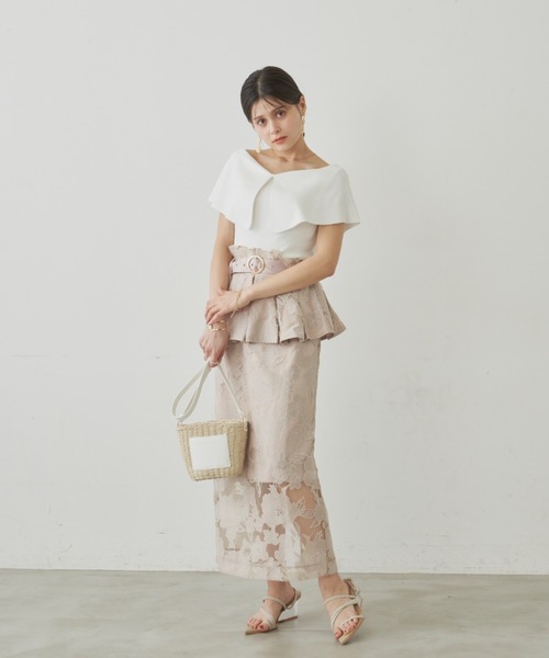 VIOLETTA（ヴィオレッタ）の「ペプラムスカート（スカート・レディース・ブラック/ベージュ・S/M）」の12枚目の写真