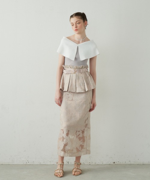 VIOLETTA（ヴィオレッタ）の「ペプラムスカート（スカート・レディース・ブラック/ベージュ・S/M）」の20枚目の写真