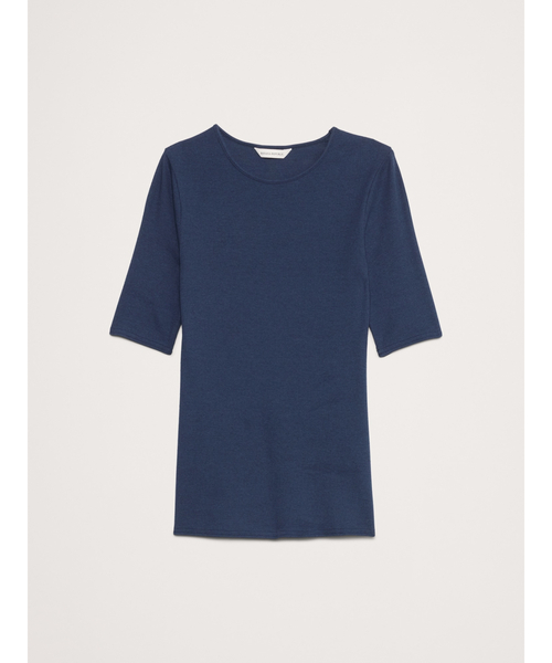 Banana Republic(バナナリパブリック)の「リブ エルボースリーブ Tシャツ(Tシャツ/カットソー・レディース・ホワイト/ブラック/ブルー/ネイビー/グリーン/ライトブルー/ホワイト×ブルー・S/M/L/XS)」の15枚目の写真