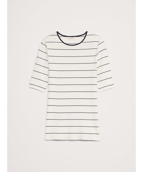 Banana Republic(バナナリパブリック)の「リブ エルボースリーブ Tシャツ(Tシャツ/カットソー・レディース・ホワイト/ブラック/ブルー/ネイビー/グリーン/ライトブルー/ホワイト×ブルー・S/M/L/XS)」の18枚目の写真