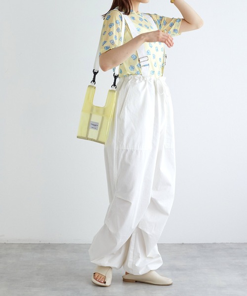 w closet(ダブルクローゼット)の「フラワー柄メッシュトップス(Tシャツ/カットソー・レディース・イエロー/ラベンダー/グレー・FREE)」の20枚目の写真