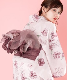 Dita | 1人で着られる浴衣5点セット 和歌山染工日本染め(ゆかた・しわへこ帯・下駄・着付け本・腰ひも)【K】(浴衣)