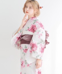 Dita | 1人で着られる浴衣5点セット 和歌山染工日本染め（ゆかた・しわへこ帯・下駄・着付け本・腰ひも）【K】(浴衣)