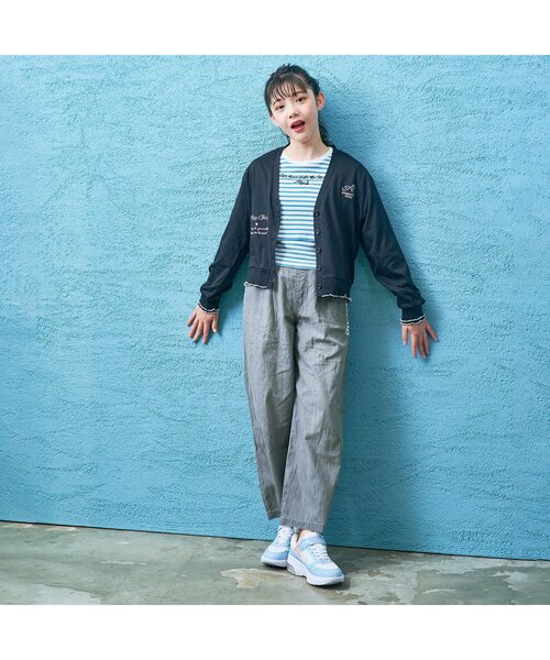 algy(アルジー)の「ハート刺しゅうロングパンツ(その他パンツ・キッズ・サックスブルー/グレー/ネイビー・XXX-SMALL/XX-SMALL/X-SMALL/MEDIUM/SMALL)」の7枚目の写真