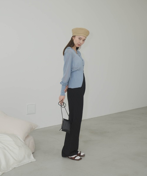 GIUNON(ジウノン)の「long flare knit pants / ロングフレアニットパンツ(その他パンツ・レディース・ブラック/グレー・0/1)」の19枚目の写真