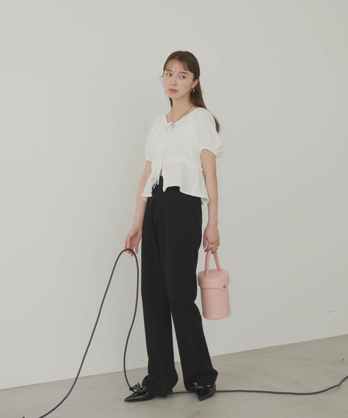 GIUNON(ジウノン)の「long flare knit pants / ロングフレアニットパンツ(その他パンツ・レディース・ブラック/グレー・0/1)」の22枚目の写真