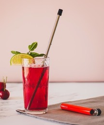 THE BAREFOOT（ベアフット）の「【 Lund London / ルンド ロンドン 】 ステンレスストロー 洗浄用ブラシ&専用ケースセット Skittle Straw TEI（カトラリー）」