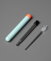 Lund London（ルンドロンドン）の「【 Lund London / ルンド ロンドン 】 ステンレスストロー 洗浄用ブラシ&専用ケースセット Skittle Straw TEI（カトラリー）」