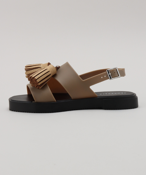 TEMPERATE（テンパレイト）の「【TEMPERATE/テンパレイト】 PVCタッセルツキサンダル（サンダル・レディース・ブラウン・40/36/38）」の3枚目の写真