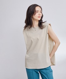 ROPE' | 【洗える】ナイロンストレッチノースリーブカットブラウス/セットアップ対応(シャツ/ブラウス)
