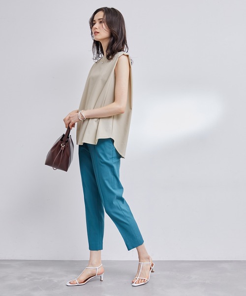 ROPE'（ロペ）の「【洗える】ストレッチノースリーブ Tブラウス/セットアップ対応（シャツ/ブラウス・レディース・ネイビー/ベージュ系その他2・38/36/34）」の5枚目の写真