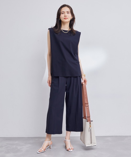 ROPE'（ロペ）の「【洗える】ストレッチノースリーブ Tブラウス/セットアップ対応（シャツ/ブラウス・レディース・ネイビー/ベージュ系その他2・38/36/34）」の22枚目の写真