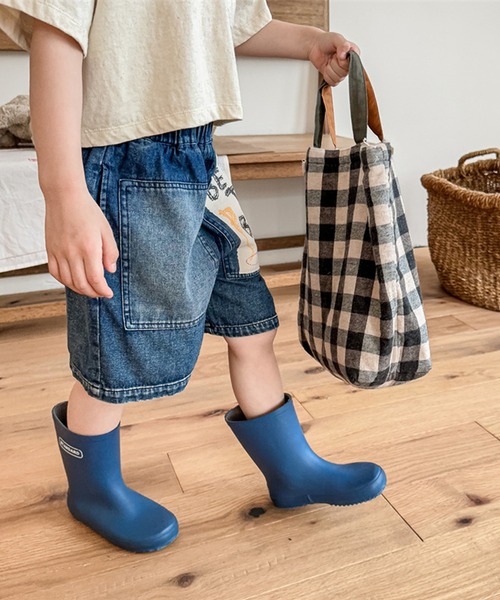 aimoha（アイモハ）の「【aimoha-KIDS-】子供服 パッチ入りデニムハーフパンツ（デニムパンツ・キッズ・ブラック/ブルー・80/90/100/110/120/130）」の8枚目の写真