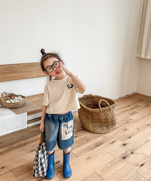 aimoha（アイモハ）の「【aimoha-KIDS-】子供服 パッチ入りデニムハーフパンツ（デニムパンツ・キッズ・ブラック/ブルー・80/90/100/110/120/130）」の10枚目の写真