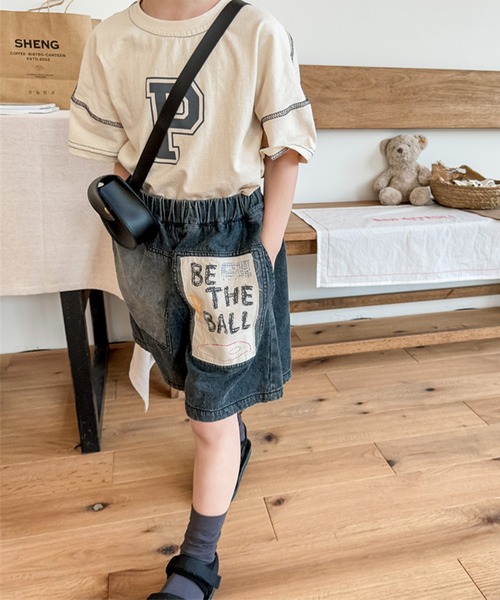 aimoha（アイモハ）の「【aimoha-KIDS-】子供服 パッチ入りデニムハーフパンツ（デニムパンツ・キッズ・ブラック/ブルー・80/90/100/110/120/130）」の14枚目の写真