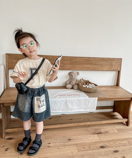 aimoha（アイモハ）の「【aimoha-KIDS-】子供服 パッチ入りデニムハーフパンツ（デニムパンツ・キッズ・ブラック/ブルー・80/90/100/110/120/130）」の16枚目の写真