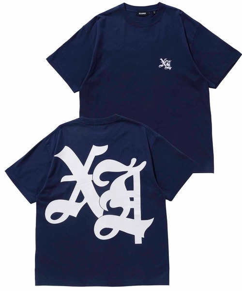 XLARGE(エクストララージ)の「OLD ENGLISH S/S TEE(Tシャツ/カットソー・メンズ・ネイビー/ブラック/ホワイト・S/M/XL/L)」の1枚目の写真