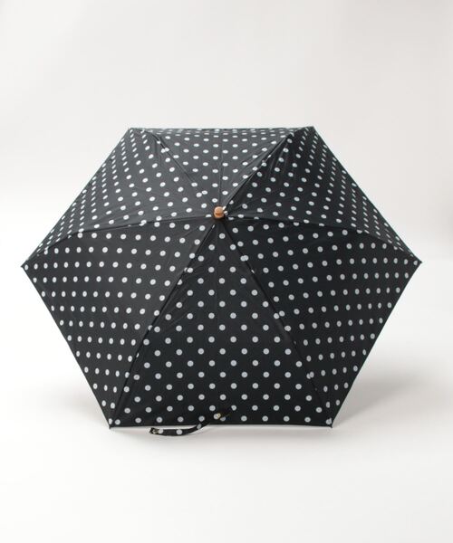 FOLDING ファッション Traditional Weatherwear 折りたたみ傘 黒水玉