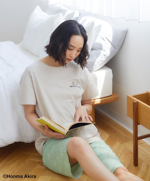 LAFUKU】やさしいおおかみウルフくん上下セットルームウェア（総