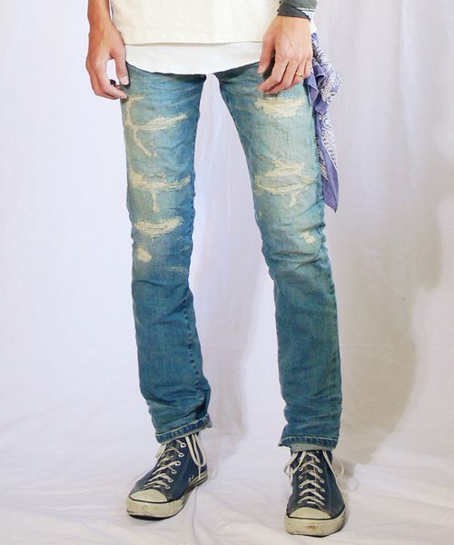 BEN DAVIS BLACKOUT COLLECTION STRAIGHT JEAN REDLINE BROKEN PATCH BEN DAVIS BLACKOUT COLLECTION STRAIGHT JEAN REDLINE BROKEN PATCH