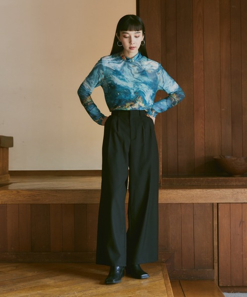 Happy John（ハッピージョン）の「loose wide buggy slacks pants/ルーズワイドバギースラックスパンツ（スラックス・レディース・ベージュ/ブラック/ブラウン・SMALL/MEDIUM）」の9枚目の写真