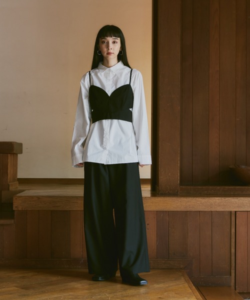 Happy John（ハッピージョン）の「loose wide buggy slacks pants/ルーズワイドバギースラックスパンツ（スラックス・レディース・ベージュ/ブラック/ブラウン・SMALL/MEDIUM）」の13枚目の写真