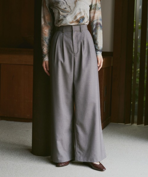 Happy John（ハッピージョン）の「loose wide buggy slacks pants/ルーズワイドバギースラックスパンツ（スラックス・レディース・ベージュ/ブラック/ブラウン・SMALL/MEDIUM）」の15枚目の写真