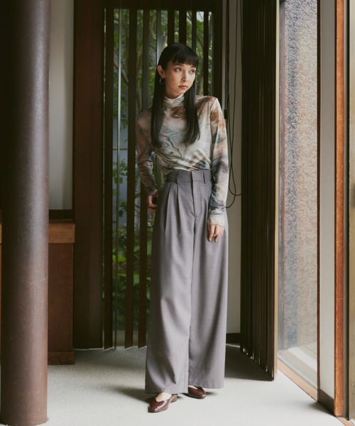 Happy John（ハッピージョン）の「loose wide buggy slacks pants/ルーズワイドバギースラックスパンツ（スラックス・レディース・ベージュ/ブラック/ブラウン・SMALL/MEDIUM）」の19枚目の写真