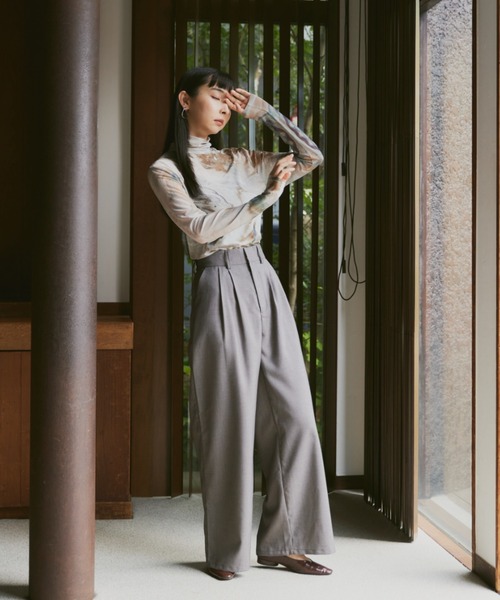 Happy John（ハッピージョン）の「loose wide buggy slacks pants/ルーズワイドバギースラックスパンツ（スラックス・レディース・ベージュ/ブラック/ブラウン・SMALL/MEDIUM）」の20枚目の写真