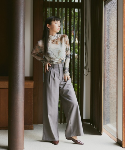 Happy John（ハッピージョン）の「loose wide buggy slacks pants/ルーズワイドバギースラックスパンツ（スラックス・レディース・ベージュ/ブラック/ブラウン・SMALL/MEDIUM）」の21枚目の写真