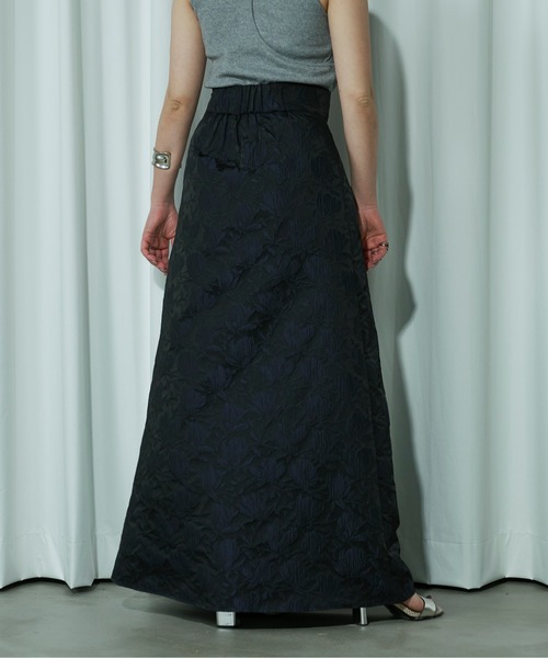 Ezick（エジック）の「Peplum ribbon スカートセットアップ（スカート・レディース・ライトブルーグレー/ブラック・FREE）」の18枚目の写真