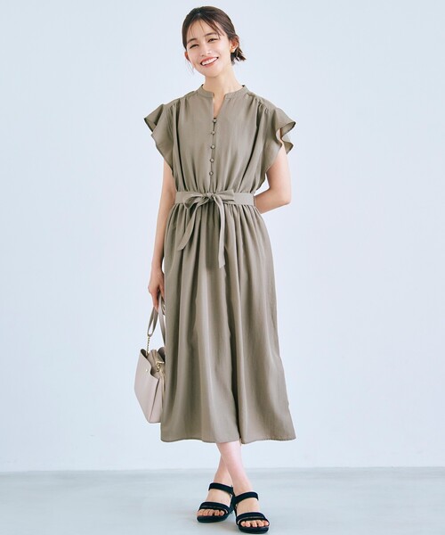 grove(グローブ)の「◆上品きれいな優秀フリルワンピース(ワンピース・レディース・ライトブルー/ブラック/カーキ・02/03/04/05/01)」の3枚目の写真