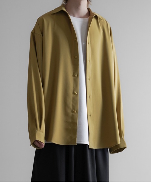 KUUUPY（クーピー）の「Amunzen Basic Regular Collar Shirts / 梨地ベーシックレギュラーカラーシャツ（シャツ/ブラウス・メンズ・グレー/ブラック/バーガンディー/マスタード・MEDIUM/LARGE/SMALL）」の16枚目の写真