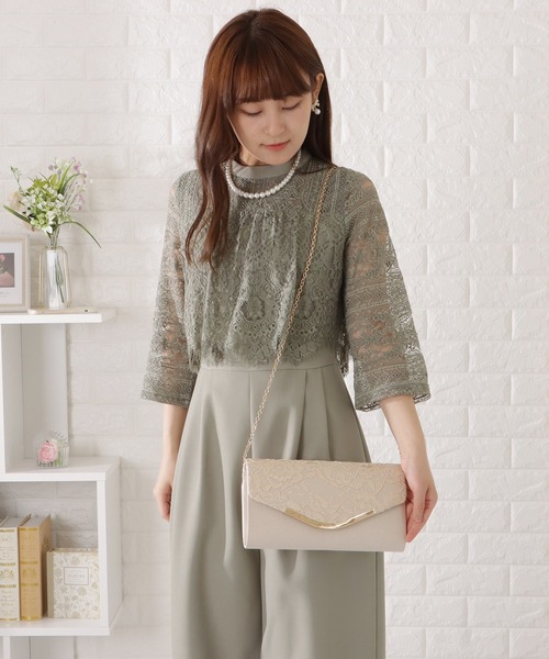 Lace Ladies（レースレディース）の「スクエア型レーシィフラップクラッチバッグ（クラッチバッグ・レディース・アイボリー/ベージュ/ブラック・FREE）」の22枚目の写真