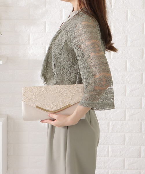 Lace Ladies（レースレディース）の「スクエア型レーシィフラップクラッチバッグ（クラッチバッグ・レディース・アイボリー/ベージュ/ブラック・FREE）」の19枚目の写真