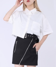 クロップド半袖シャツ